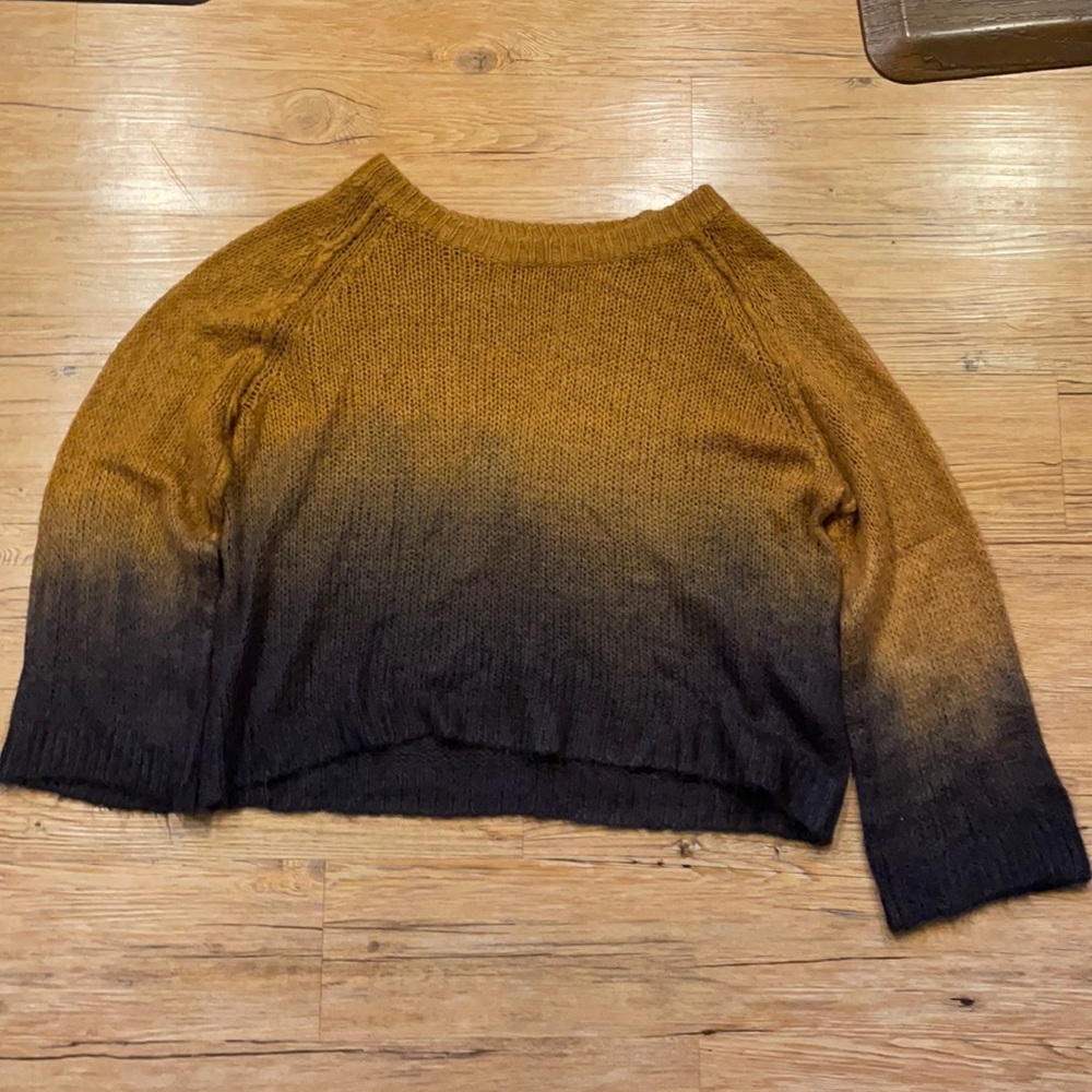 Bucket List Brown Ombré Sweater, Size Medium